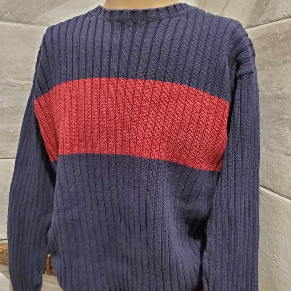 J. Crew Other - Vintage J.Crew Sweater Men's Large Blue Burgundy